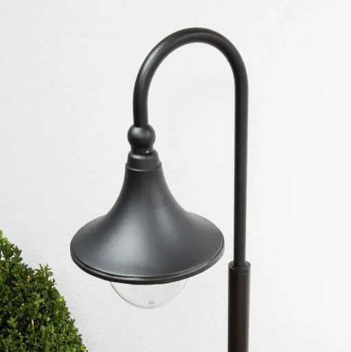 Lindby Daphne tuinpadverlichting, 120 cm, zwart, metaal, E27