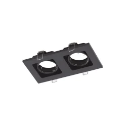 Lindby downlight Thorid, zwart, 19 x 10 cm, 2-lamps, GU10