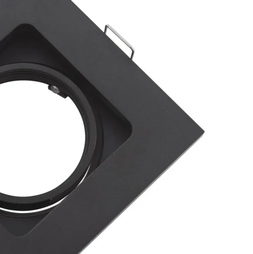 Lindby downlight Thorid, zwart, 10 x 10 cm, set van 10, GU10