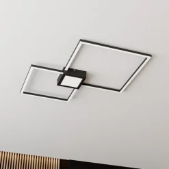 Lindby Duetto LED plafondlamp antraciet 28 W