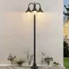 Lindby Edric lantaarnpaal, hoogte 215 cm, antraciet, aluminium