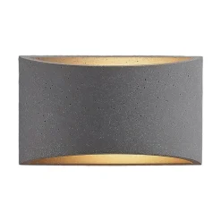 Lindby Edvin wandlamp van beton, halfrond