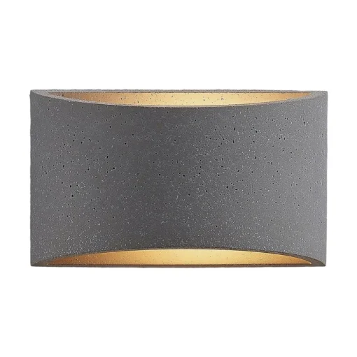 Lindby Edvin wandlamp van beton, halfrond