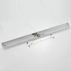 Lindby Elamira hanglamp, wit, metaal, 133 cm, 3-lamps.