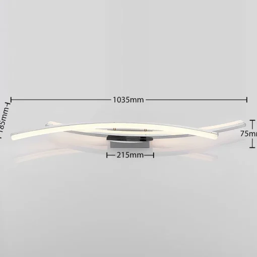 Lindby Elarit LED plafondlamp, verchroomd