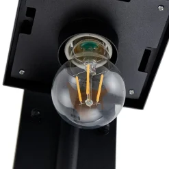 Lindby Eloane buitenwandlamp, zwart, roestvrij staal, 29 cm