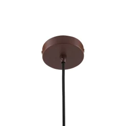 Lindby Elorri hanglamp, bruin, metaal, Ø 38 cm