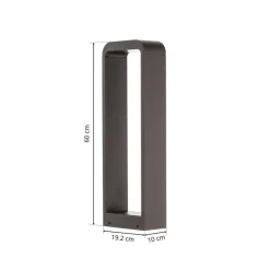 Lindby Emima LED tuinpadverlichting, 60 cm, antraciet, aluminium