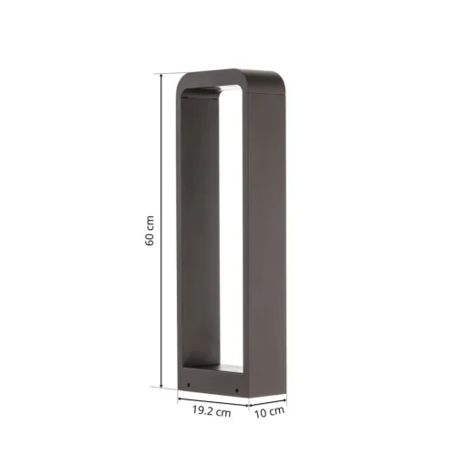 Lindby Emima LED tuinpadverlichting, 60 cm, antraciet, aluminium