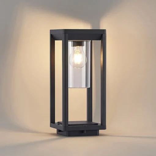 Lindby Estami sokkellamp, 35 cm, antraciet, metaal