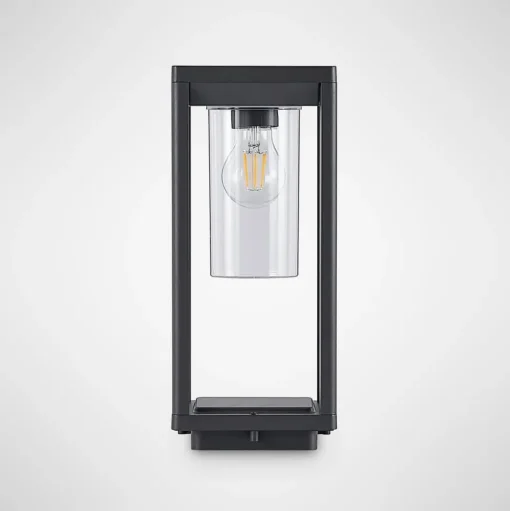 Lindby Estami sokkellamp, 35 cm, antraciet, metaal