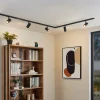 Lindby 1-fase railsysteem Linaro, GU10, zwart, 5-lamps.
