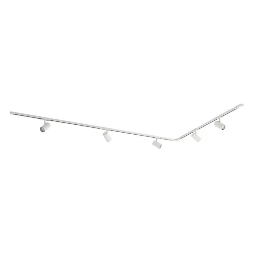 Lindby 1-fase railsysteem Linaro, GU10, 5-lamps, wit
