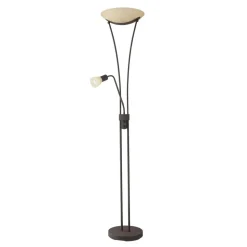 Lindby Felicia uplighter met leeslamp, roest