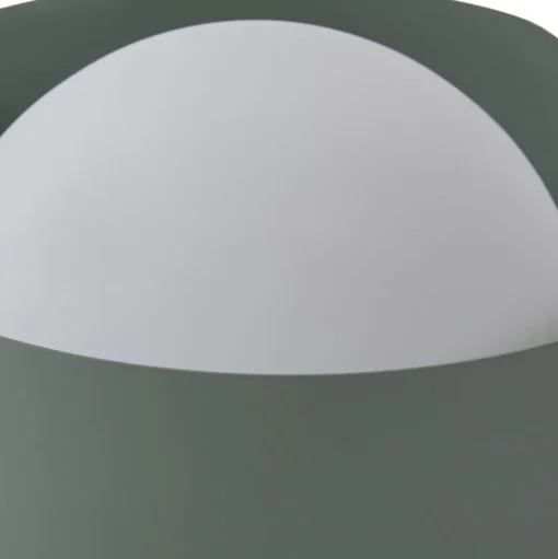 Lindby Fiora tafellamp, groen, glas, metaal, Ø 20 cm