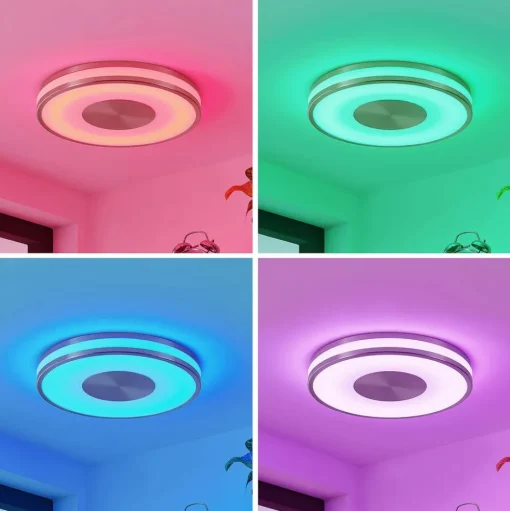 Lindby Fjella LED plafondlamp RGB-CCT