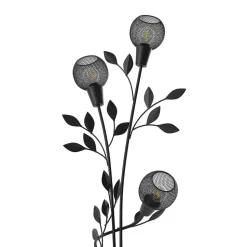 Lindby Florentine vloerlamp Kanye, 160 cm, zwart, 3-lamps.