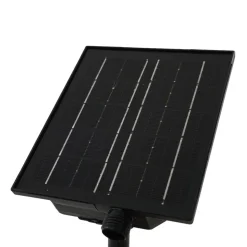 Lindby Freydis LED lamp op zonne-energie, zwart, aluminium, 2.000 K
