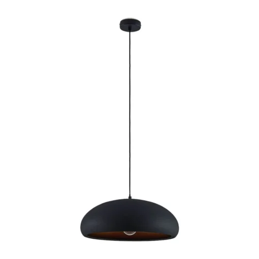 Lindby Gerwina hanglamp, zwart/goud, metaal, 40 cm, E27