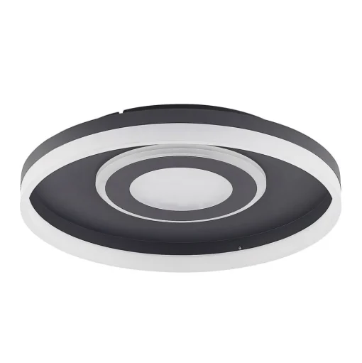 Lindby Gulda LED plafondlamp, RBGW, zwart