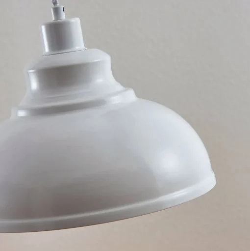 Lindby hanglamp Albertine, 29 cm, wit, metaal