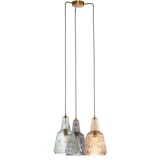 Lindby hanglamp Belarion, meerkleurig, 3-lamps, Ø 55 cm