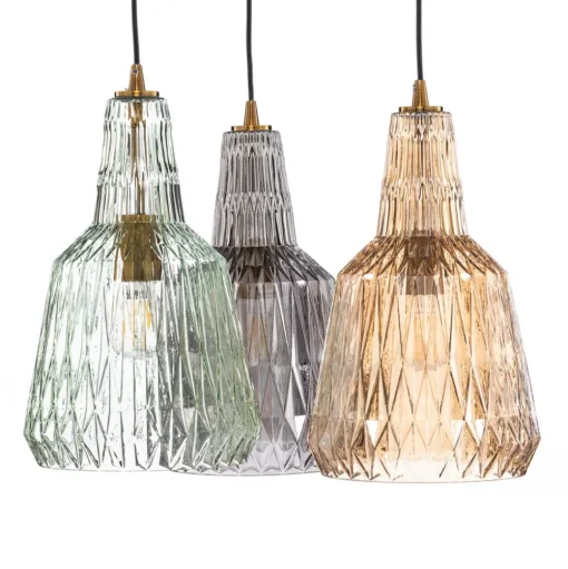 Lindby hanglamp Belarion, meerkleurig, 3-lamps, Ø 55 cm