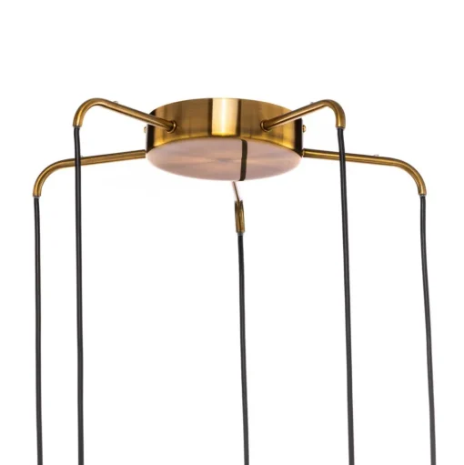 Lindby hanglamp Belarion, meerkleurig, 5-lamps, Ø 65 cm