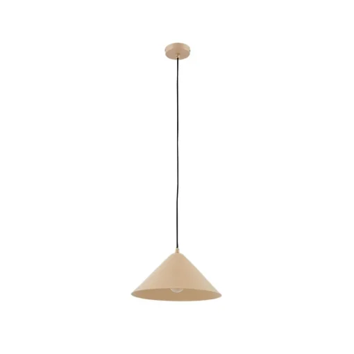 Lindby hanglamp Clarine, beige, Ø 32 cm, metaal