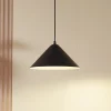 Lindby hanglamp Clarine, zwart/wit, Ø 32 cm, metaal