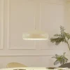 Lindby hanglamp Elover, beige, Ø 45 cm, ijzer