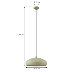 Lindby hanglamp Elover, lichtgroen, Ø 45 cm, ijzer