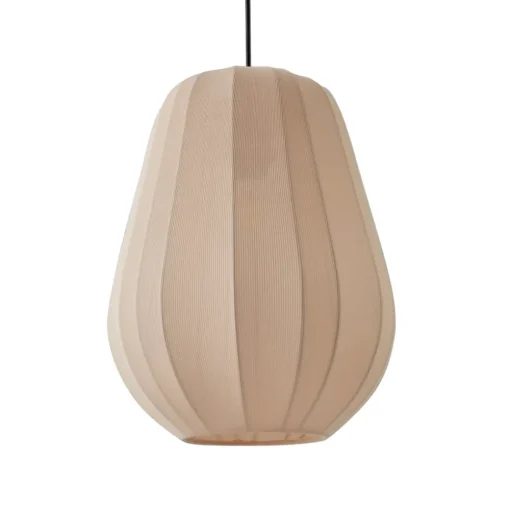 Lindby hanglamp Helin, beige, Ø 30 cm, stof