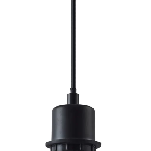 Lindby hanglamp Helin, zwart, Ø 35 cm, stof