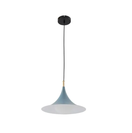 Lindby hanglamp Jarl, blauw, metaal, Ø 35 cm, G9