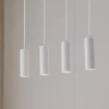 Lindby hanglamp Joffrey, 76 cm, wit, 4-lamps, GU10