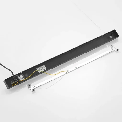 Lindby hanglamp Kirista, 4-lamps, zwart, hout, 100 cm