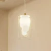 Lindby hanglamp Kupla, opaal/helder, glas, 1-lamp, G9