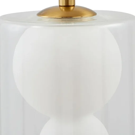 Lindby hanglamp Kupla, opaal/helder, glas, 1-lamp, G9