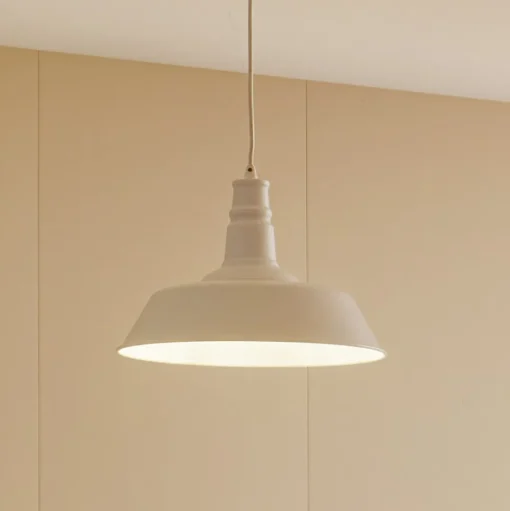 Lindby hanglamp Laylan, wit, Ø 36 cm, metaal
