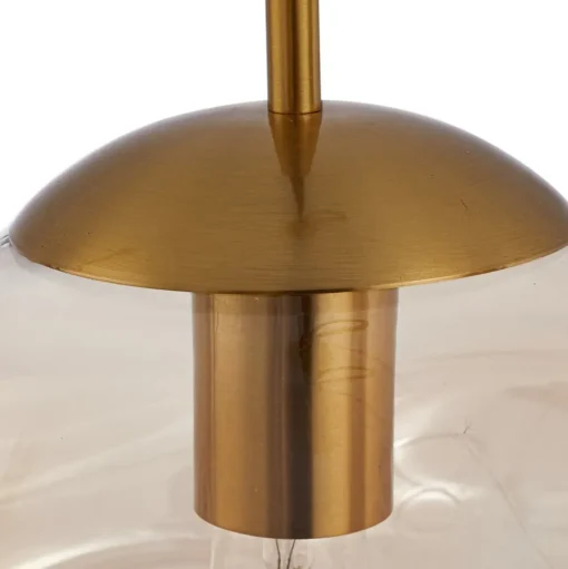 Lindby hanglamp Lelia, amber, glas, Ø 35 cm