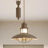 Lindby hanglamp Louisanne, verstelbaar, bruin, Ø 35 cm