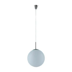 Lindby hanglamp Marike, Ø 35 cm, wit, glas, globe, E27