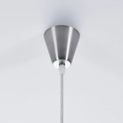 Lindby hanglamp Marike, Ø 30 cm, wit, glas, globe, E27