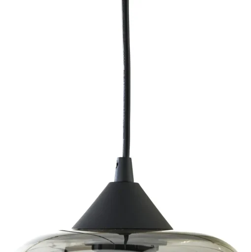 Lindby hanglamp Marla, 6-lamps, glas, rookgrijs, 108cm