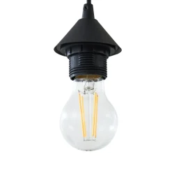 Lindby hanglamp Marla, 6-lamps, glas, rookgrijs, 108cm