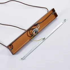 Lindby hanglamp Millina, 70 cm, roestbruin, 3-lamps.