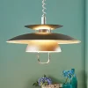 Lindby hanglamp Nadija, grijs, 43 cm, in hoogte verstelbaar, E27
