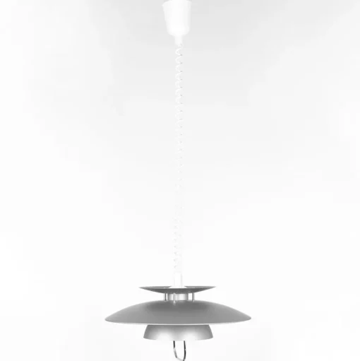 Lindby hanglamp Nadija, grijs, 43 cm, in hoogte verstelbaar, E27