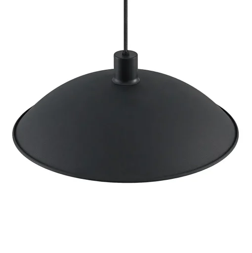 Lindby hanglamp Narisara, Ø 40 cm, E27, zwart-goud